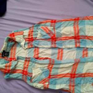 Sleeveless striped button up